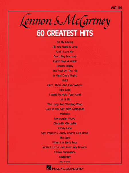 Lennon and McCartney - 60 Greatest Hits - Violin