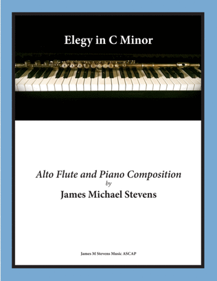 Book cover for Elegy in C Minor - Reflective Alto Flute & Piano