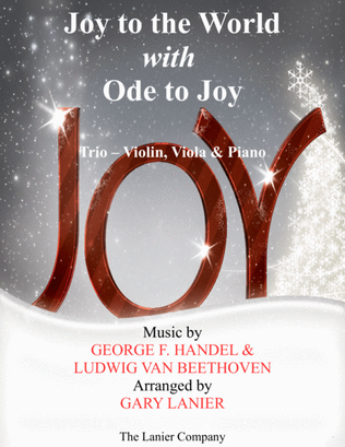 Book cover for JOY TO THE WORLD with ODE TO JOY (Trio - Violin, Viola with Piano & Score/Parts)