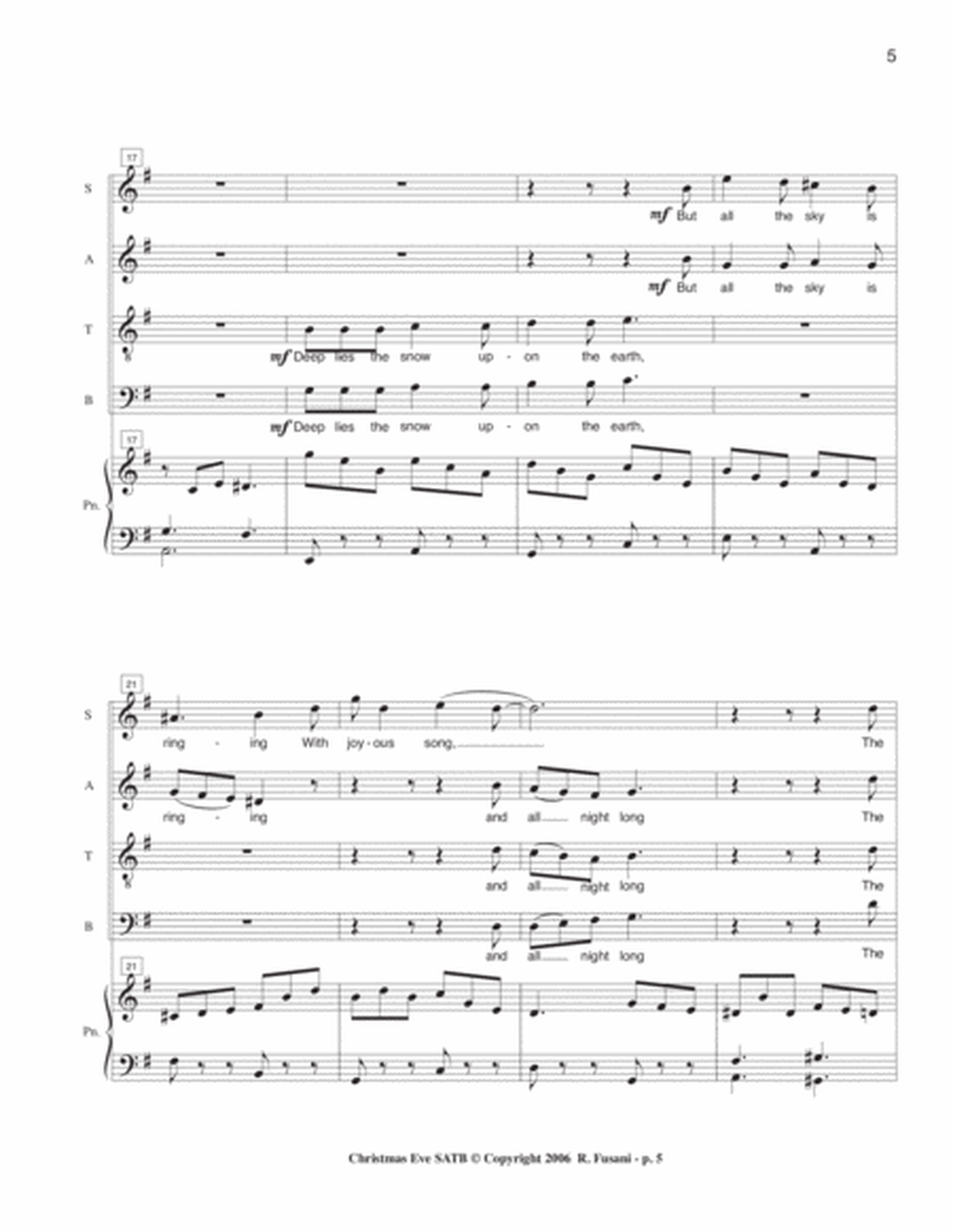 Christmas Eve (SATB) image number null