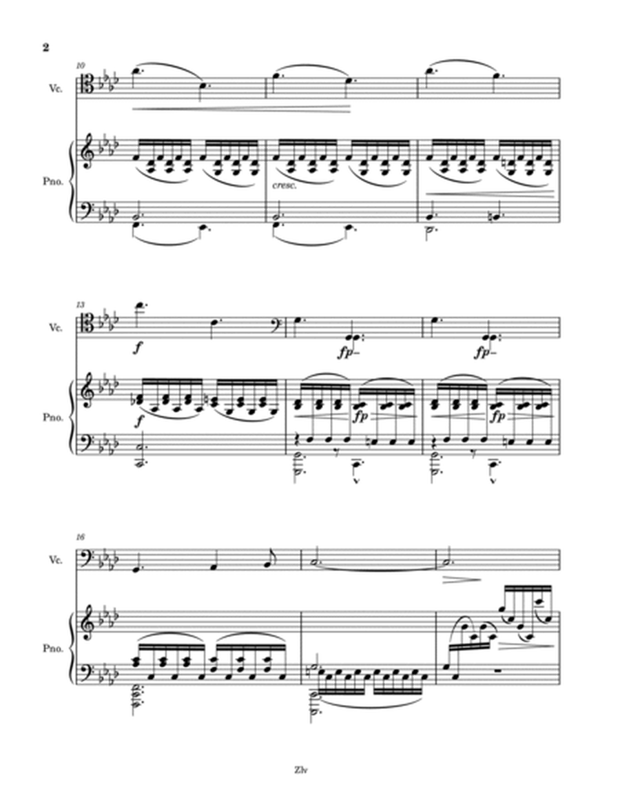 Cello Sonata No.1 Op.45, 1st mvt, Allegro Commodo image number null