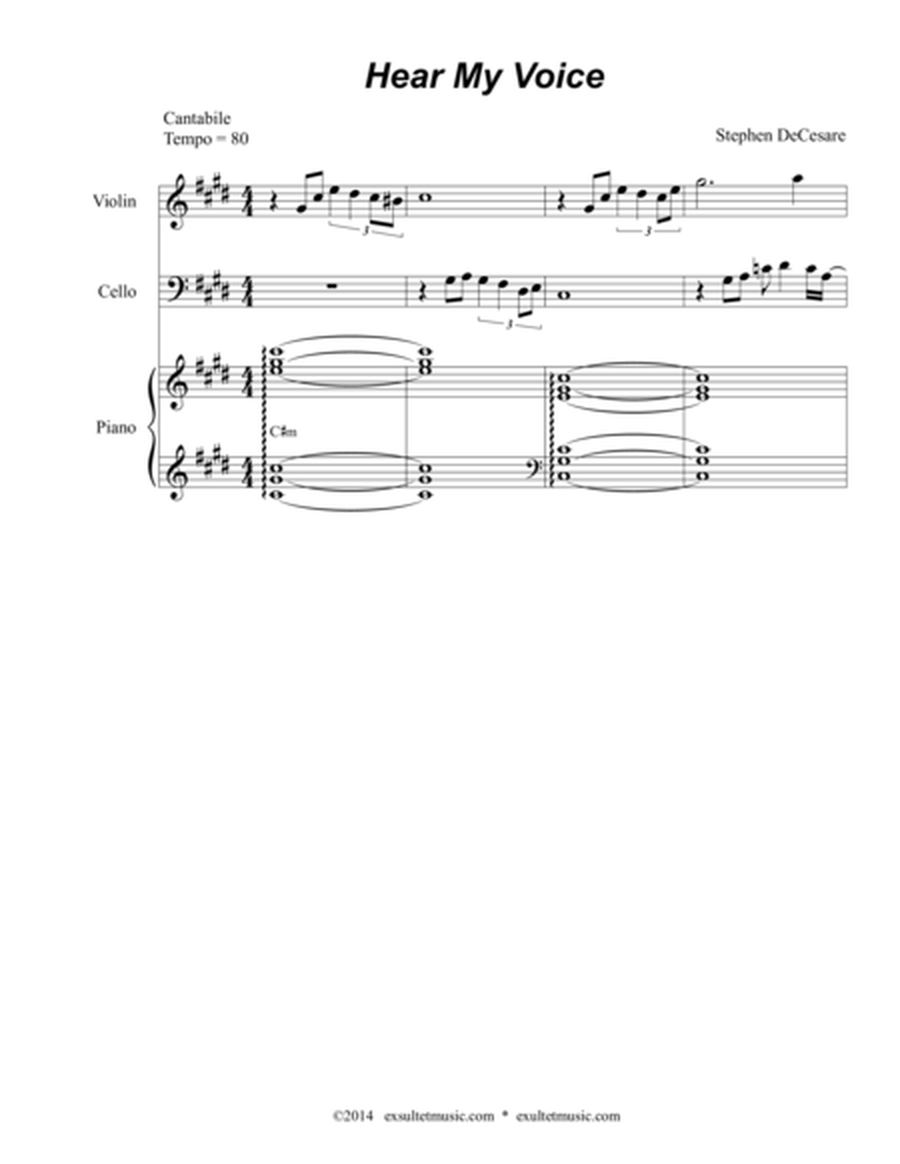 Hear My Voice (Solo with SATB) image number null