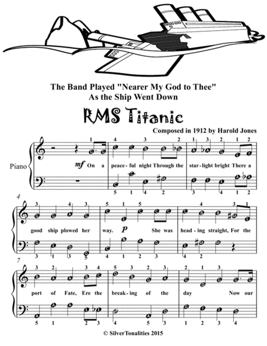 The Band Played Nearer My God to Thee As the Ship Went Down Easiest Piano Sheet Music 2nd Edition