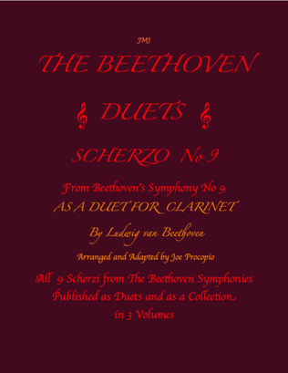 Book cover for The Beethoven Duets For Clarinet Scherzo No. 9