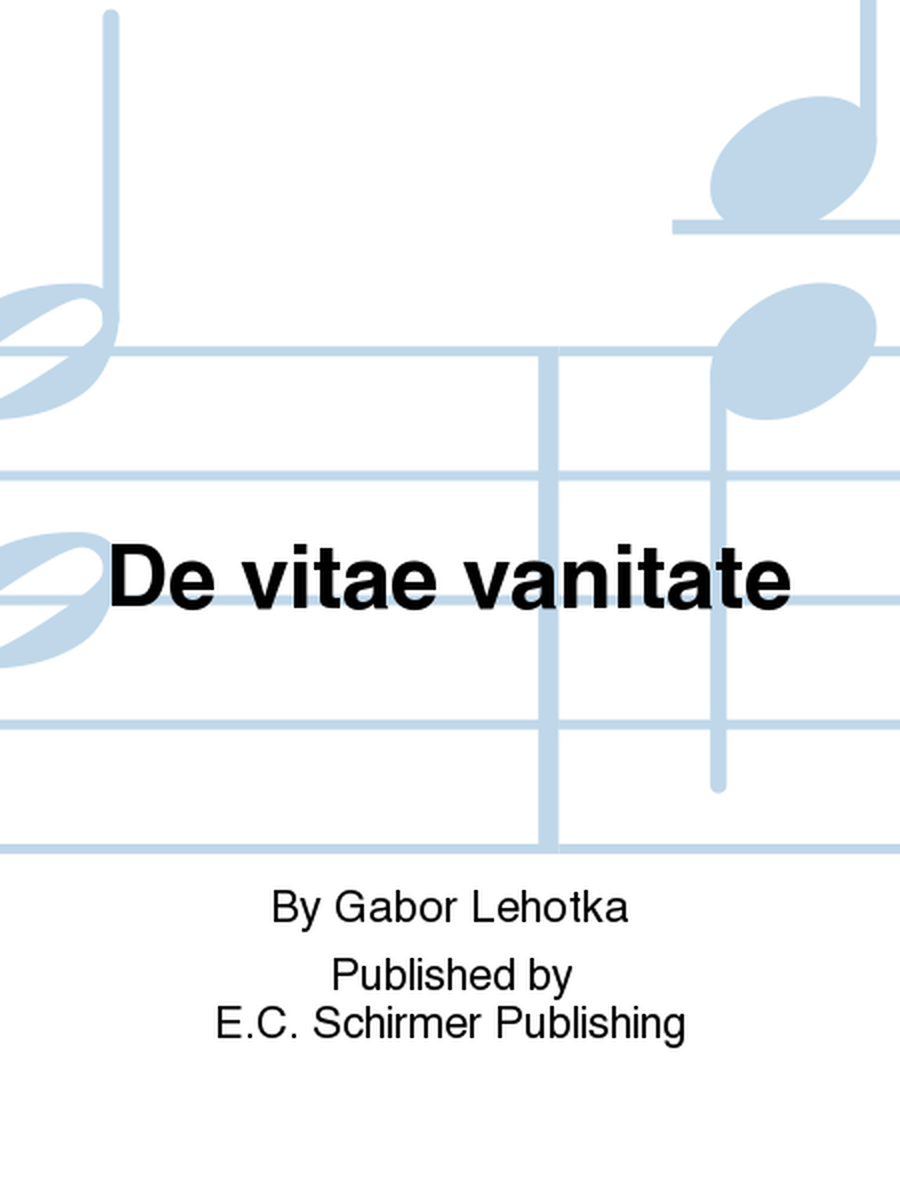 De vitae vanitate