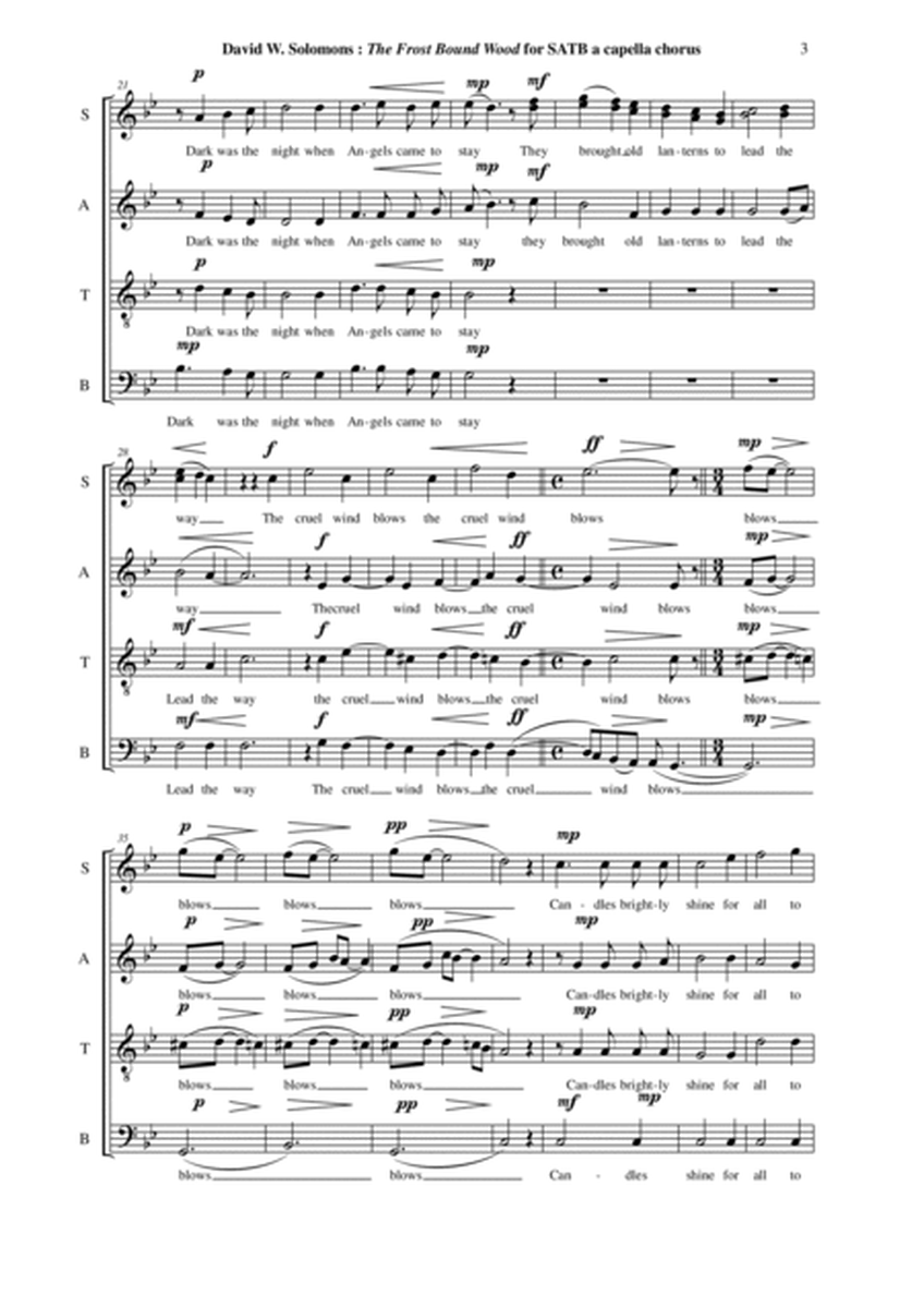 David W. Solomons - The Frostbound Wood for SATB mixed chorus a capella image number null