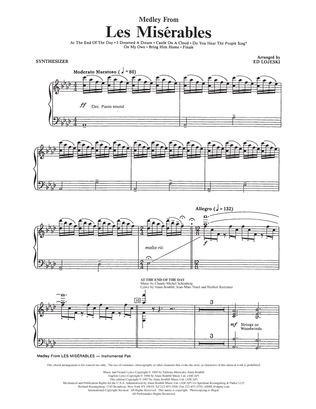 Book cover for Les Miserables (Choral Medley) (arr. Ed Lojeski) - Synthesizer