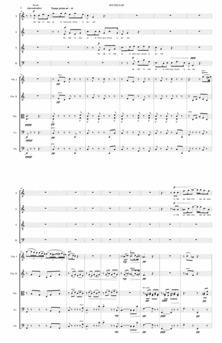 MYTHUS for Choir and String Orchestra - Stanza 3 image number null