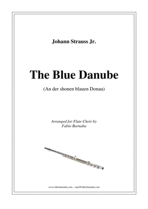 Book cover for The Blue Danube (An der Shonen Blauen Donau) - Full Version for Flute Choir