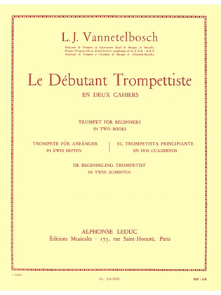 Book cover for Le Debutant Trompettiste Vol.1 (trumpet Solo)
