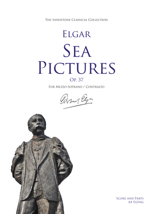 Sea Pictures, Op. 37 Score and Parts (A4 Size) (Traditional keys for mezzo-soprano / contralto)