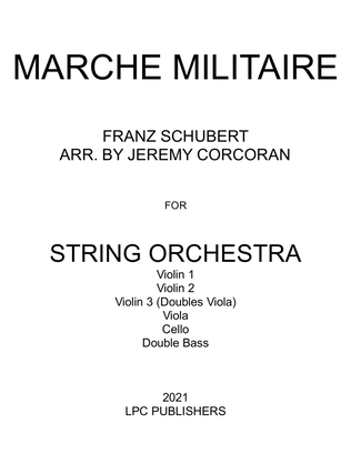 Book cover for Marche Militaire for String Orchestra