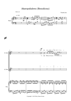 Akaropafadzwa (Benedictus) - SATB