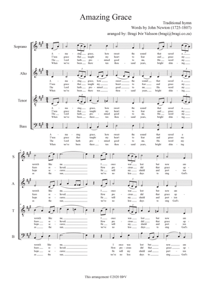 Book cover for Amazing Grace - SATB a capella