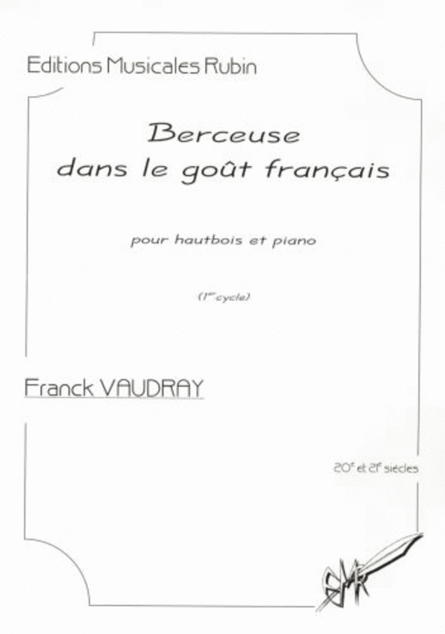 Berceuse dans le gout francais pour hautbois et piano