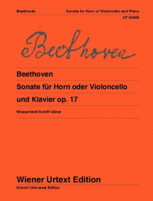 Book cover for Sonate Op. 17