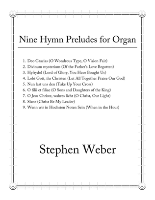 Book cover for Nine Hymn Preludes for Organ