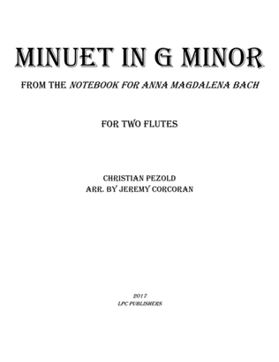 Book cover for Minuet in G Minor from Notebook for Anna Magdelena Bach