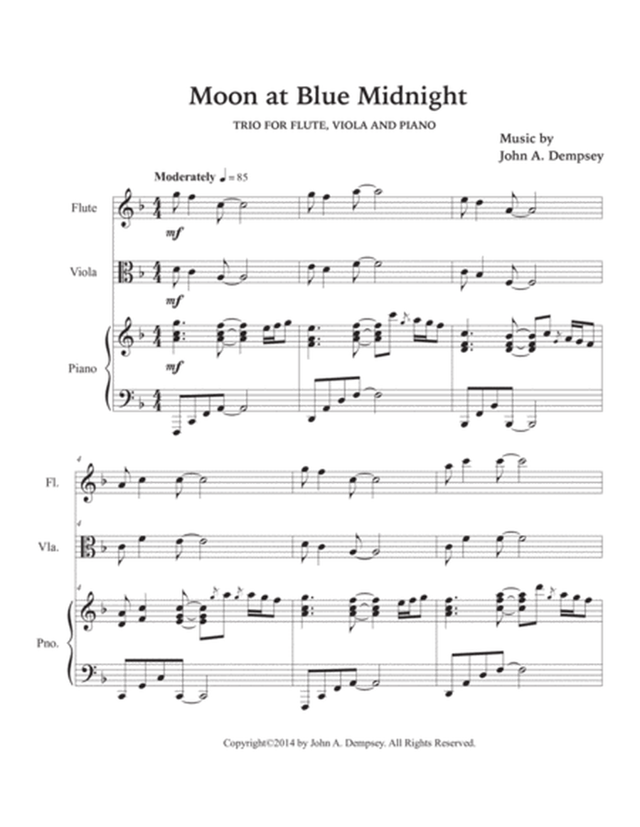 Moon at Blue Midnight (Trio for Flute, Viola and Piano) image number null