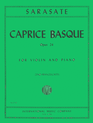 Book cover for Caprice Basque, Op. 24