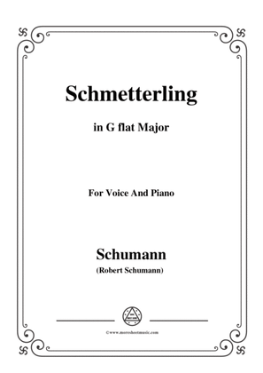 Book cover for Schumann-Schmetterling,in G flat Major,Op.79,No.2,for Voice and Piano