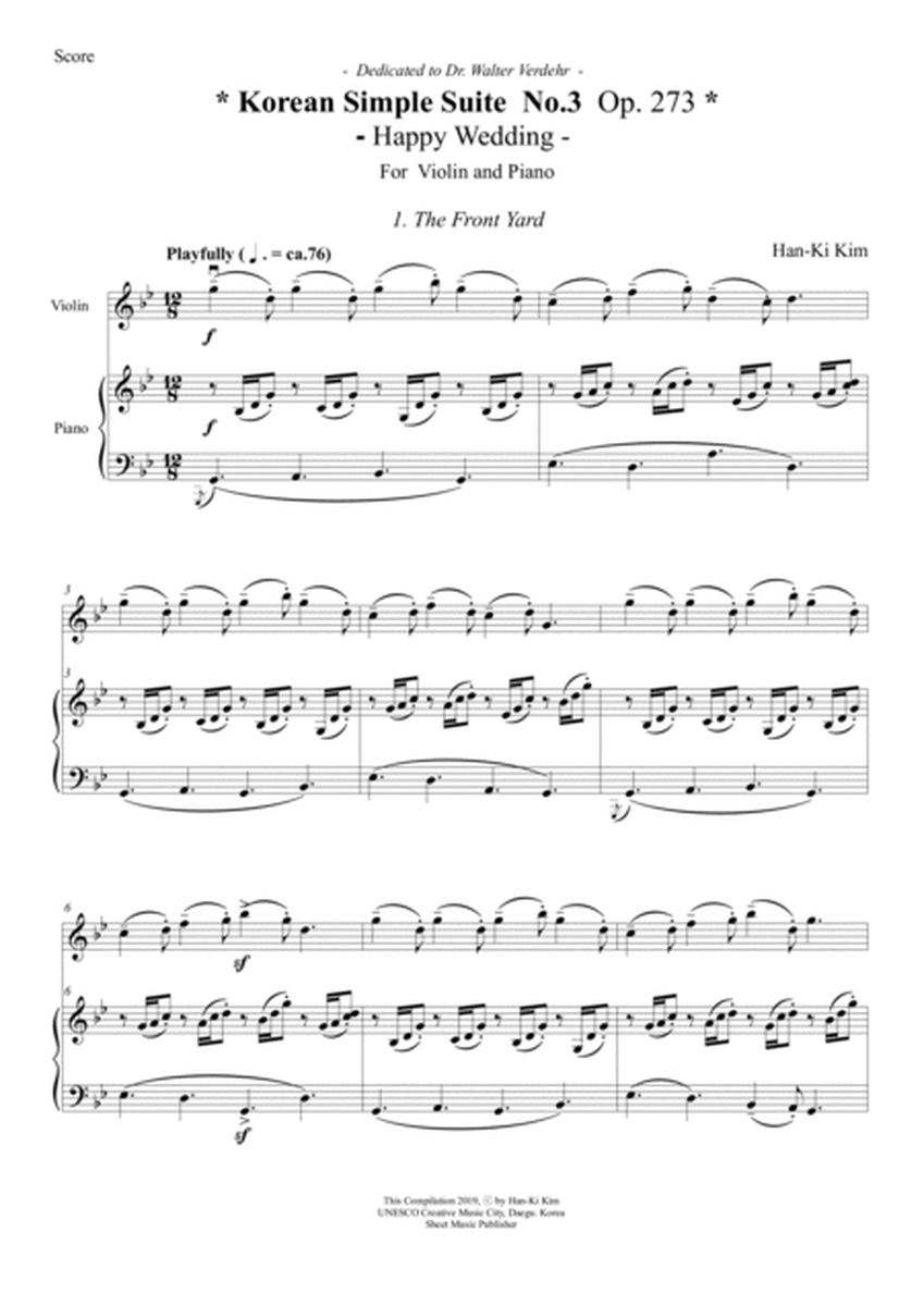 Korean Simple Suite No.3 "Happy Wedding" (For Violin and Piano) image number null