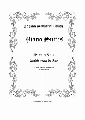Book cover for Bach - 11 Piano Suites - Complete Piano version