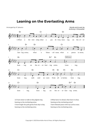 Leaning on the Everlasting Arms (Key of G-Flat Major)