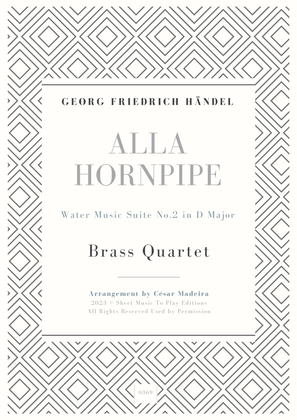 Book cover for Alla Hornpipe by Handel - Brass Quartet (Full Score and Parts)