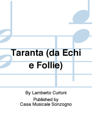 Book cover for Taranta (da Echi e Follie)