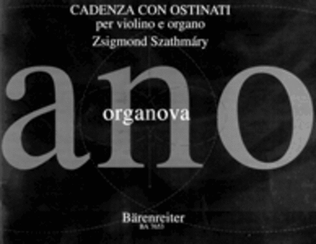 Book cover for Cadenza con ostinati per violino e organo