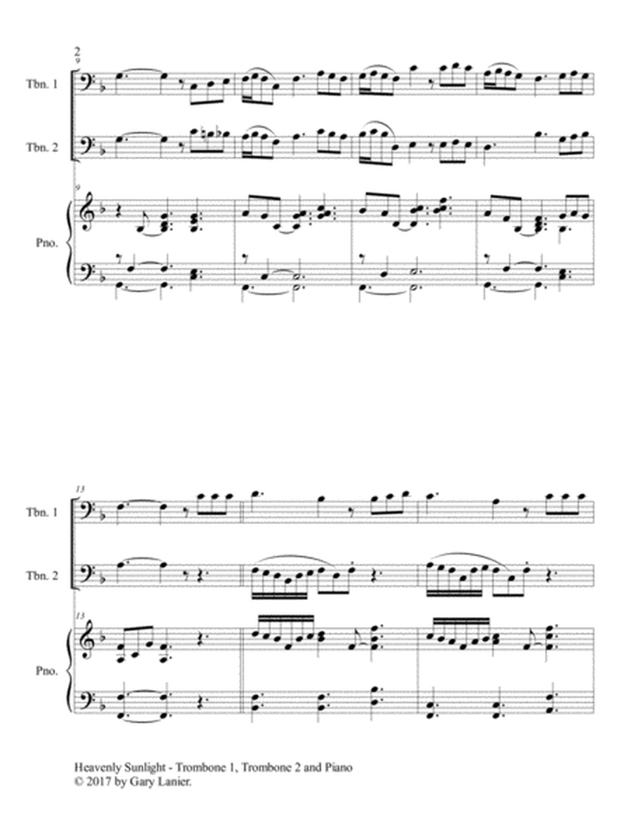 HEAVENLY SUNLIGHT (Trio - Trombone 1 & 2 and Piano with Score/Parts) image number null