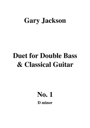 Book cover for Duet for Double Bass and Classical Guitar No. 1 in D Minor