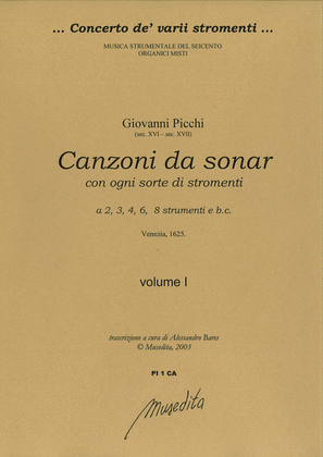 Book cover for Canzoni (Venezia, 1625)