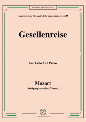 Book cover for Mozart-Gesellenreise,for Cello and Piano