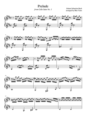 Book cover for Prelude from Cello Suite No. 1 (Johann Sebastian Bach)