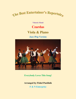 Book cover for "Czardas" for Viola and Piano