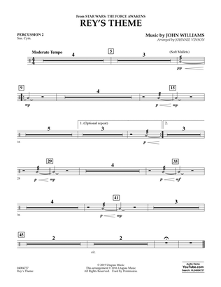 Book cover for Rey's Theme (from Star Wars: The Force Awakens) - Percussion 2