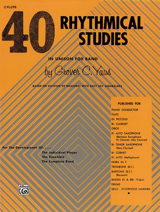 Book cover for 40 Rhythmical Studies