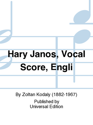 Book cover for Hary Janos, Vocal Score, Engli