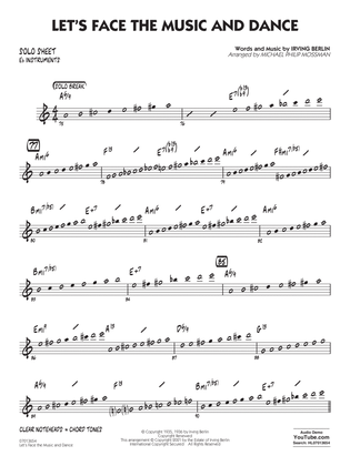 Let's Face the Music and Dance (arr. Michael Philip Mossman) - Eb Solo Sheet