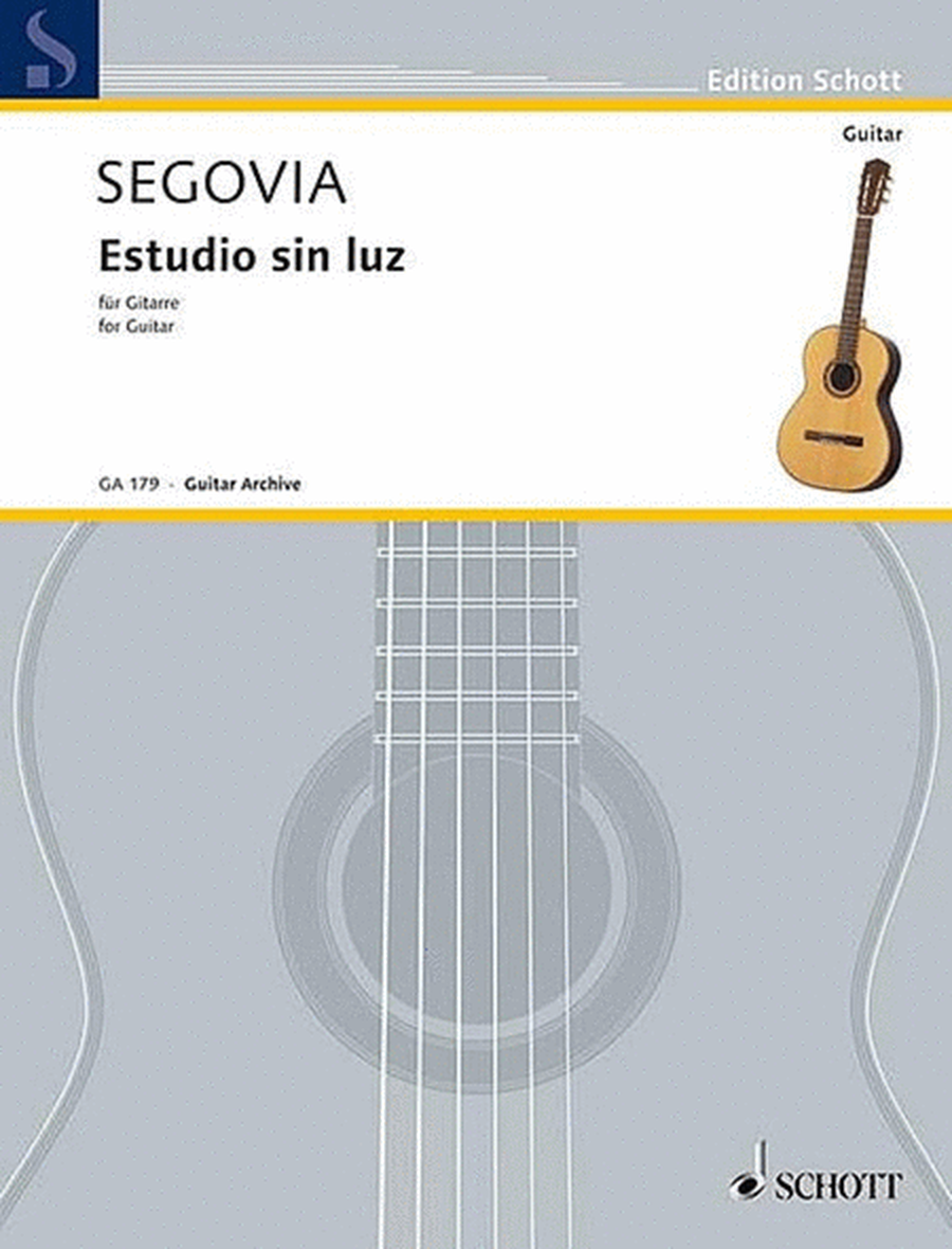 Segovia - Estudio Sin Luz For Guitar