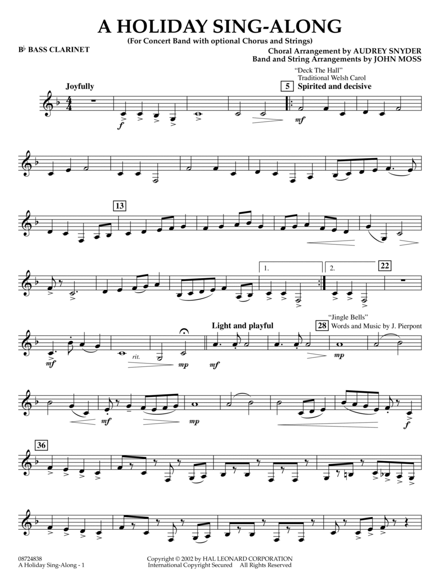 A Holiday Sing-Along - Bb Bass Clarinet
