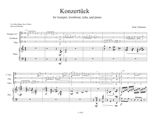 Book cover for Konzertstück for Brass Trio and Piano