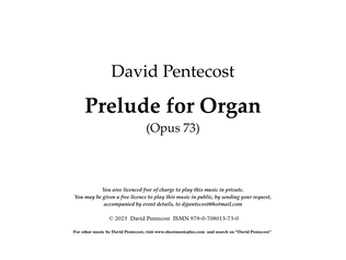 Prelude for Organ, Opus 73