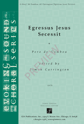 Book cover for Egressus Jesus secessit