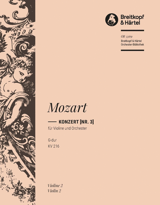 Book cover for Violin Concerto [No. 3] in G major K. 216