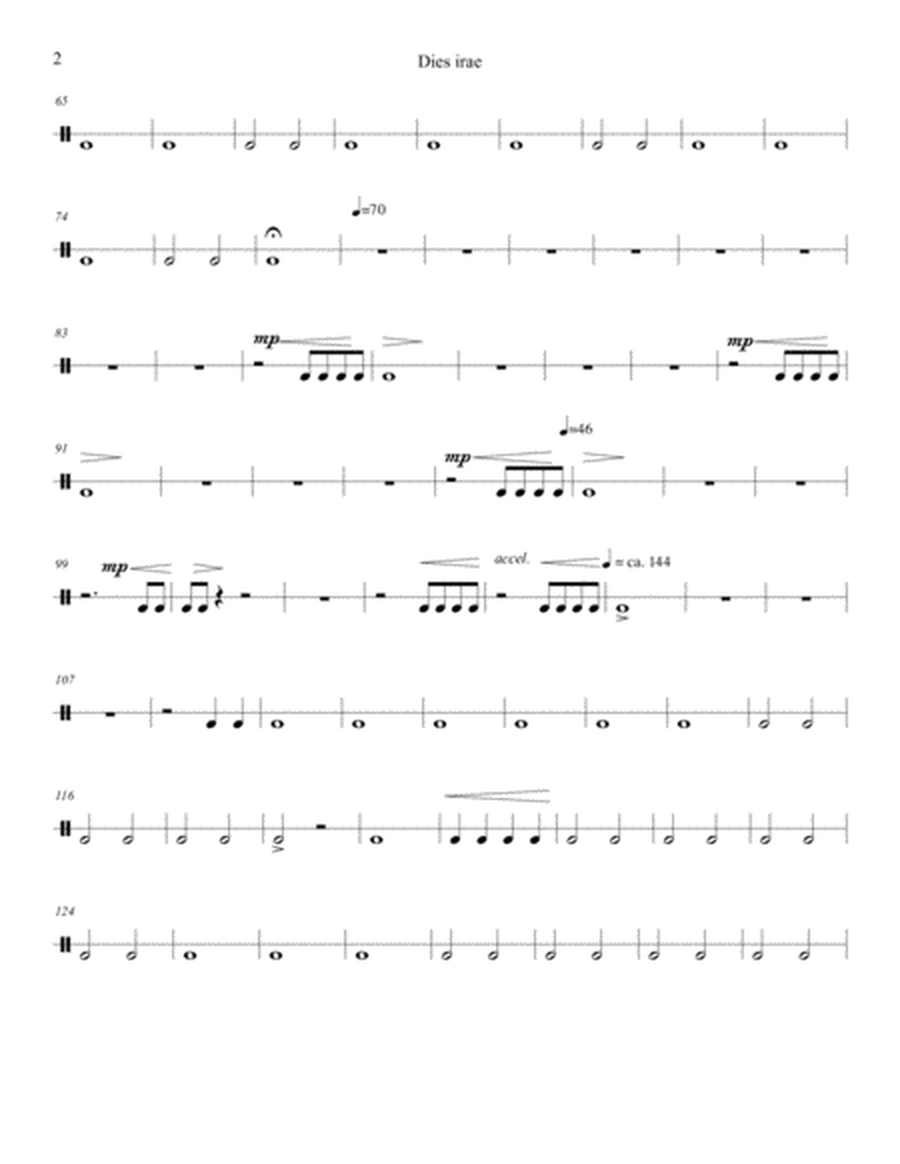 Dies irae, bass drum part only