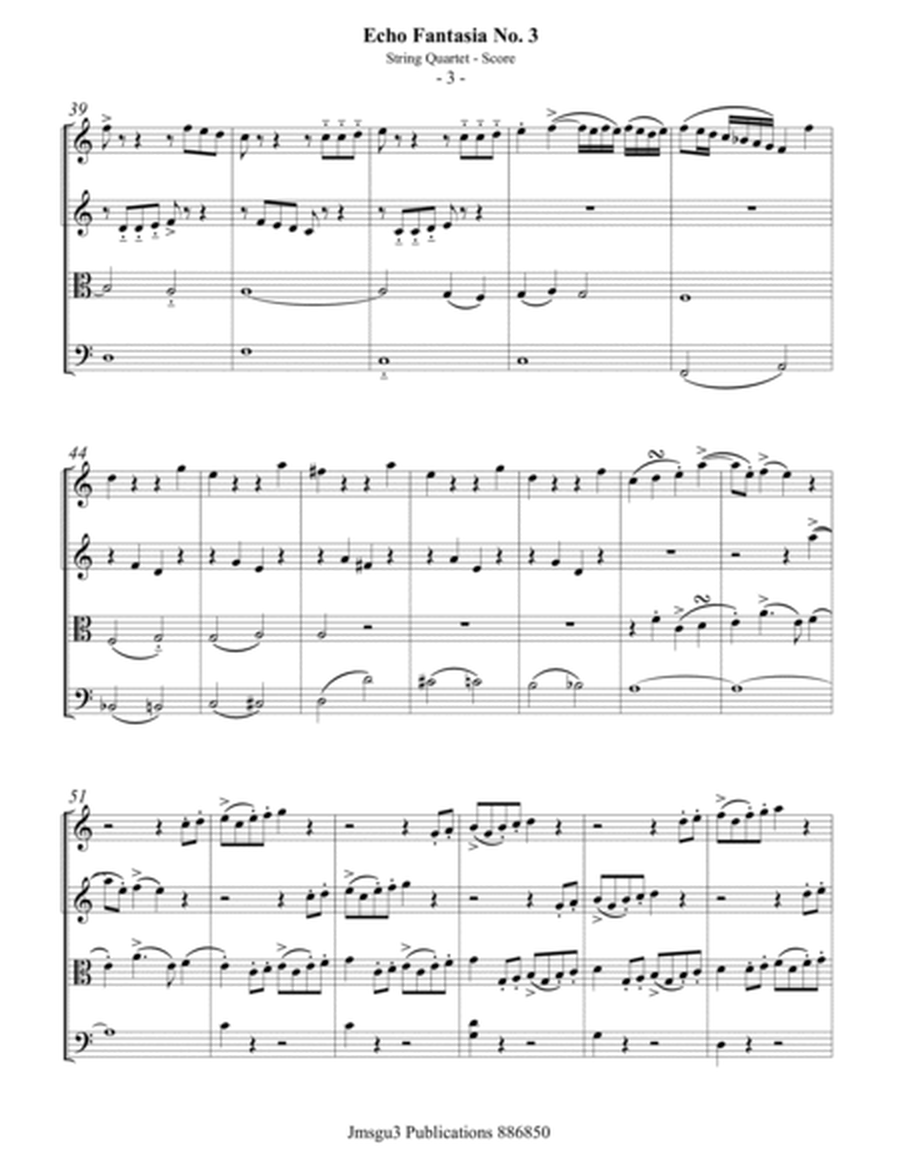 Sweelinck: Echo Fantasia No. 3 for String Quartet image number null