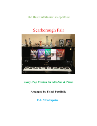 Book cover for "Scarborough Fair"-Piano Background for Alto Sax and Piano-(Jazz/Pop Version with Improvisation)
